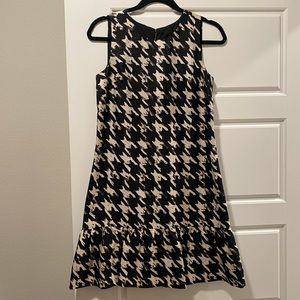 JCREW Houndstooth Peplum Dress